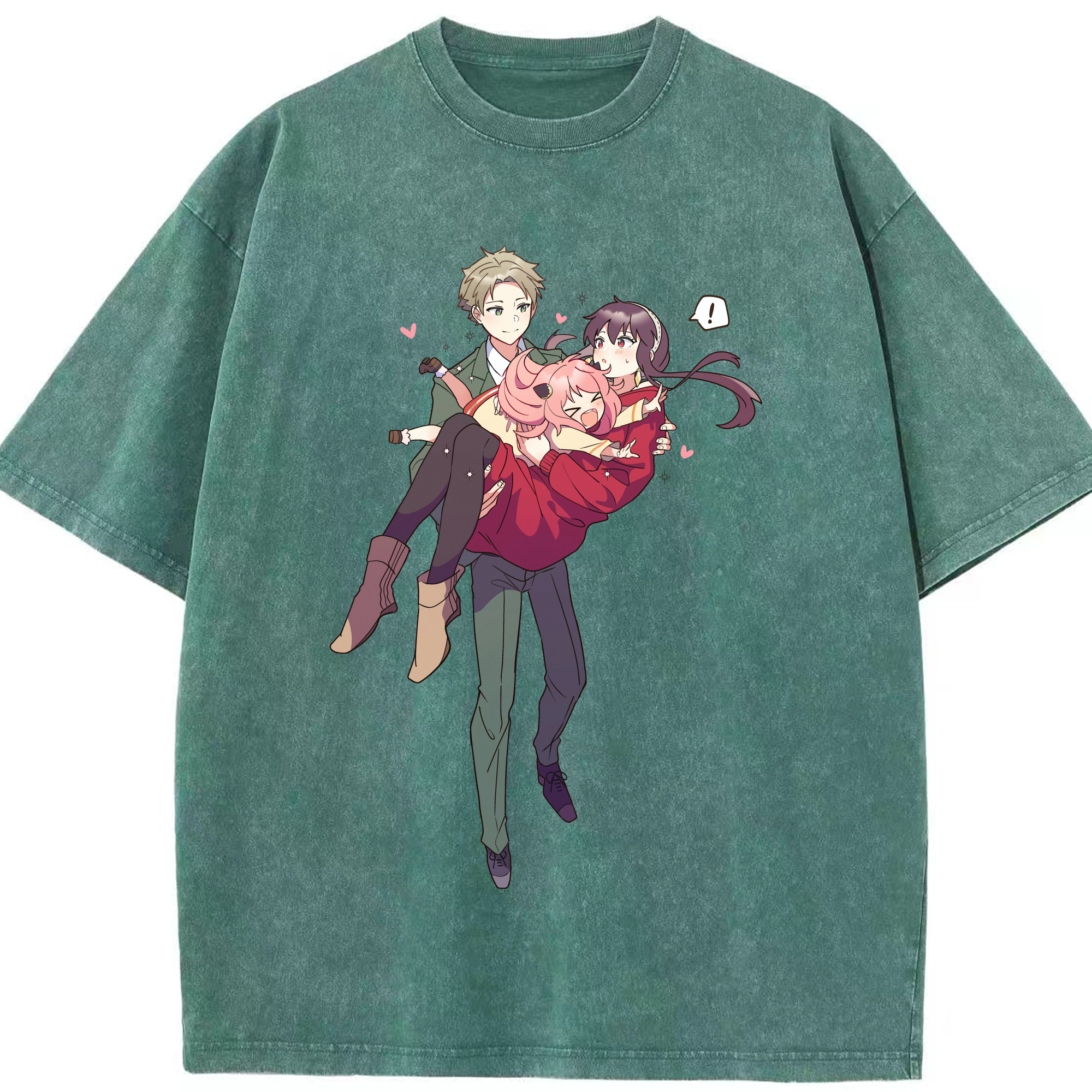 （画像用） SPY×FAMILY间谍家家酒 綿100% ヴィンテージ風 半袖Tシャツ（フロントプリント）